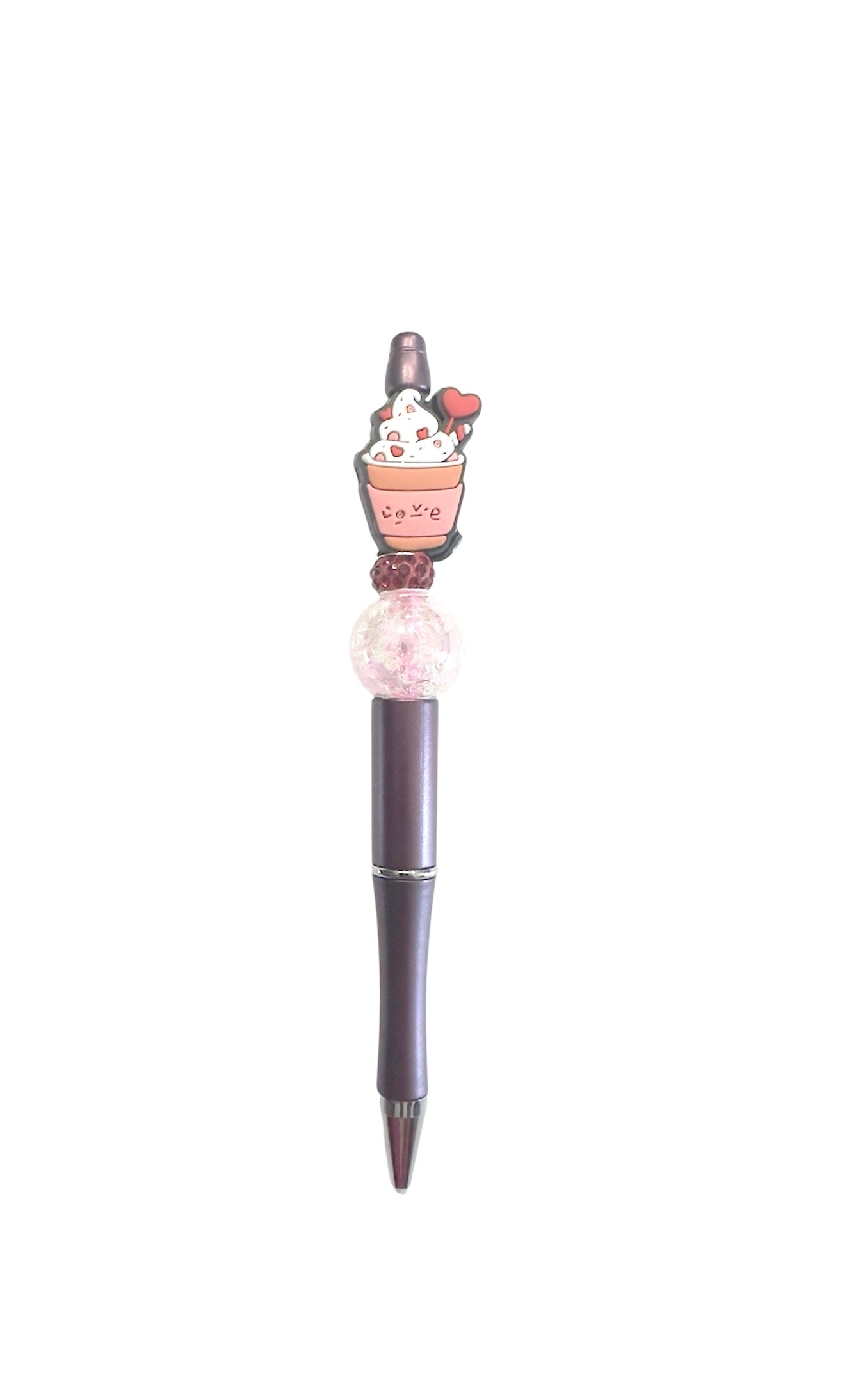 Decorative Coffee Focal Bead Pen with Love