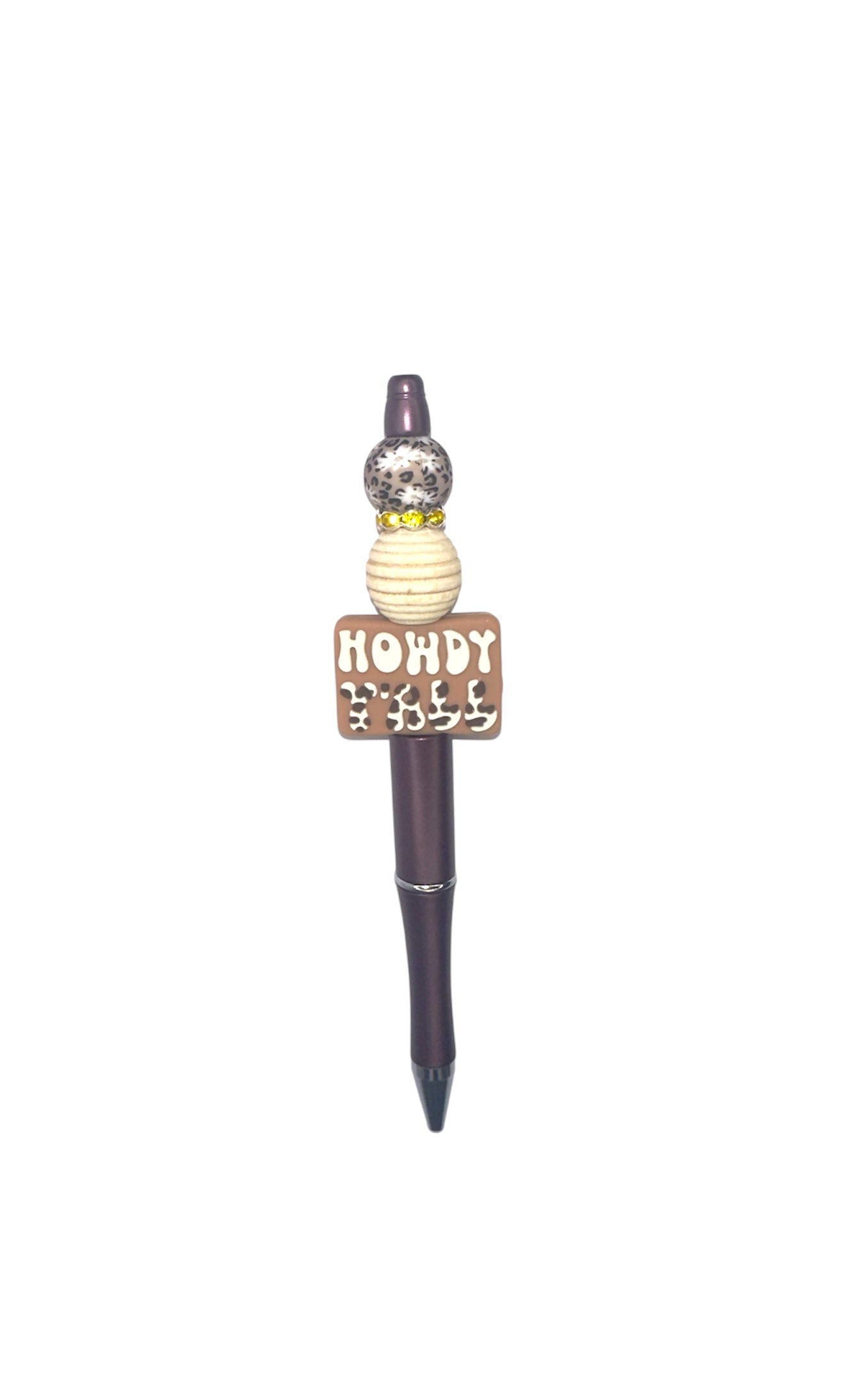 Decorative Howdy Y’all Focal Bead Pen