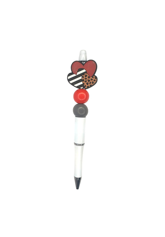 Decorative Heart Focal Bead Pen