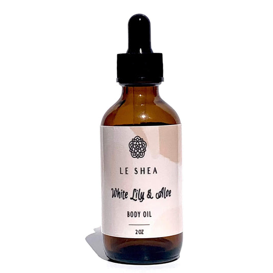 LE SHEA White Lily and Aloe Scented Body Oil Moisturizer Le Shea’s Essentials